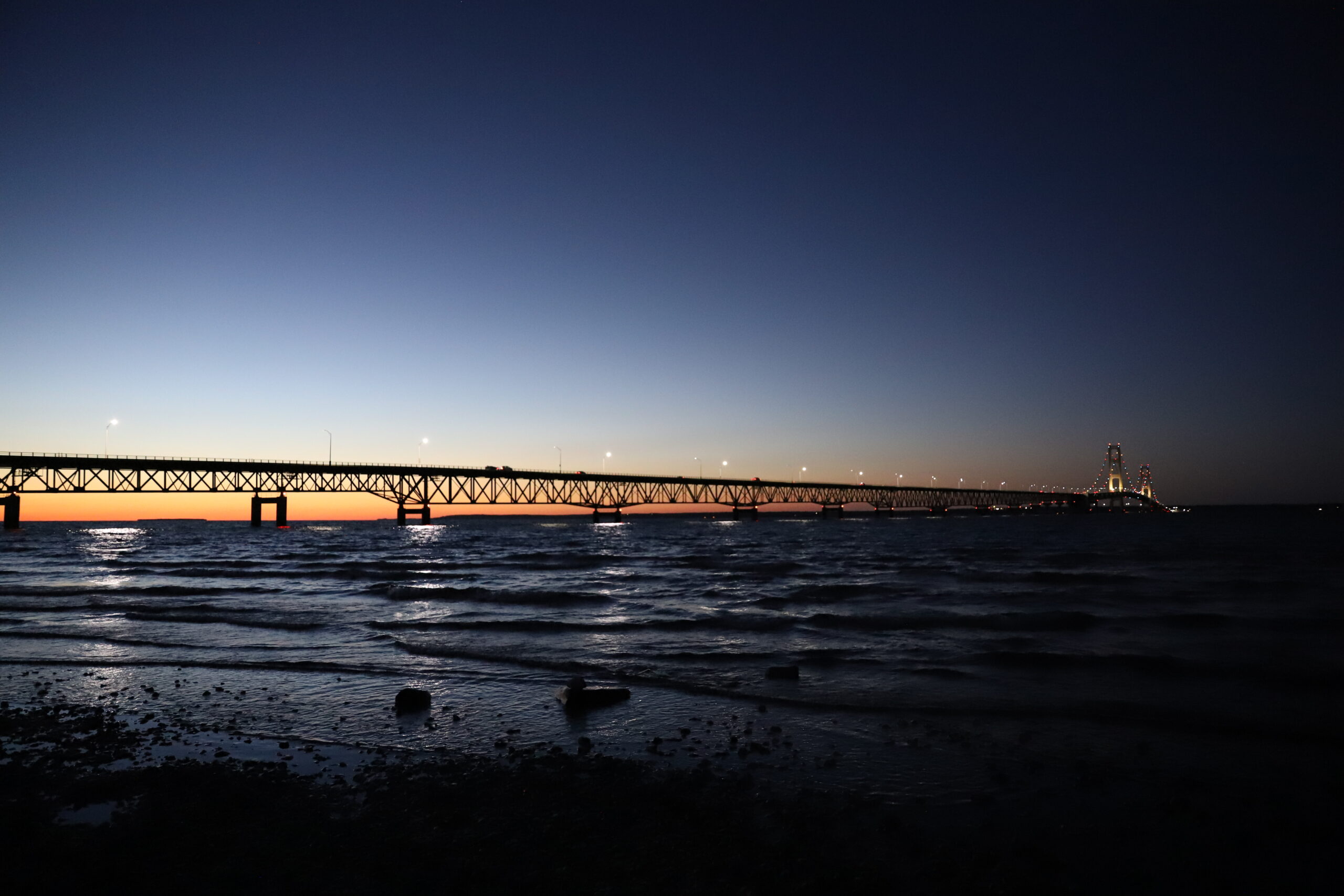 Read more about the article Super Blue Moon & Mackinac Bridge, Michigan