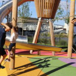 Summer in England: Prospect Place Playground at Battersea Power Station in London